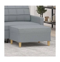 vidaXL Footstool Light Gray 27.6"x21.7"x16.1" Fabric