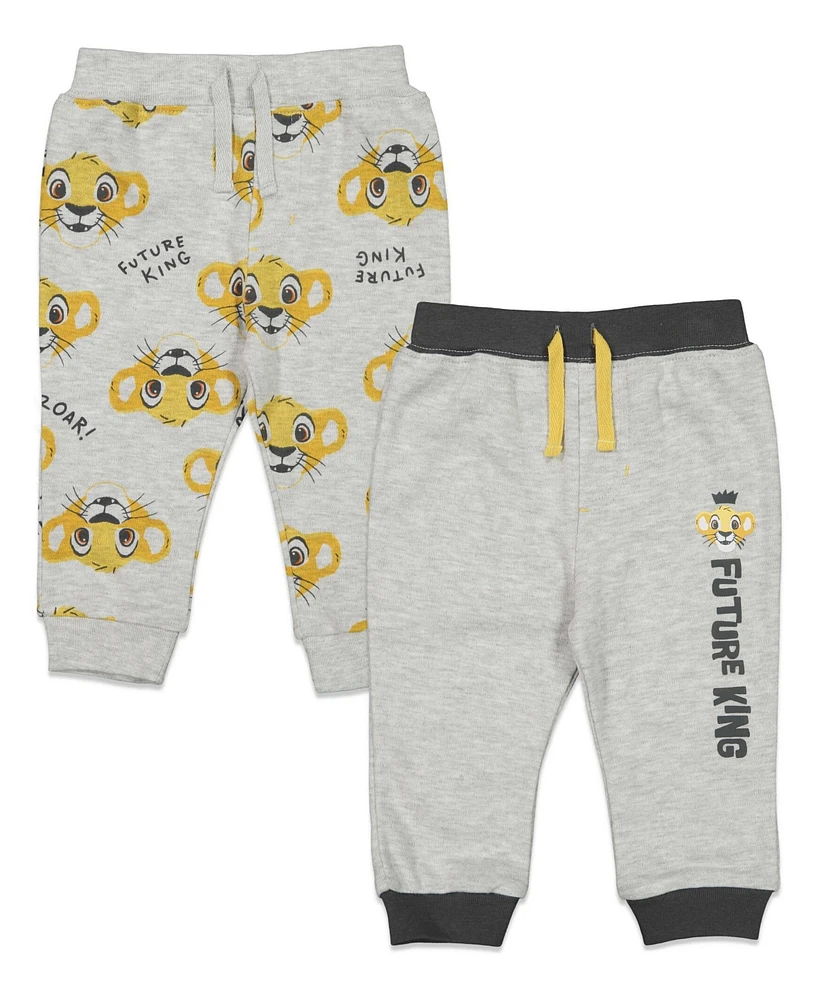 Disney Toddler Boys Mickey Mouse Lion King 2 Pack Pants Newborn to