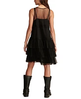 Lucky Brand Women's Tulle Drop-Waist Dress