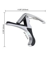 Yescom Change Tune Clamp Key Trigger Capo For Acoustic Electric Classical Guitar Silver