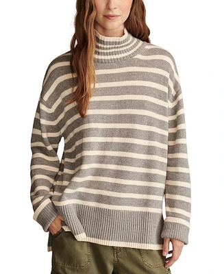 Lucky Brand Women's Mock Neck Long-Sleeve Tunic Sweater