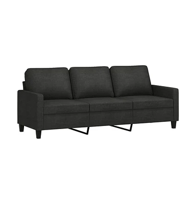 vidaXL 3-Seater Sofa Black 70.9" Fabric