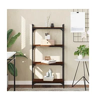 vidaXL Bookcase 4-Tier Brown Oak 23.6"x11.8"x47.2" Engineered Wood