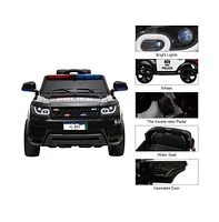 Yescom 12V Kids Police Ride On Car Electric Cars 2.4G Remote Control, Led Flashing Light, Music & Horn.