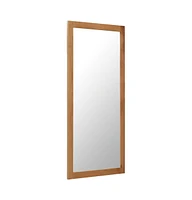 vidaXL Mirror 19.7"x55.1" Solid Oak Wood