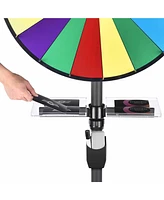 WinSpin 36" Prize Wheel Tabletop Floor Stand Spinning Game w/ Serving Tray