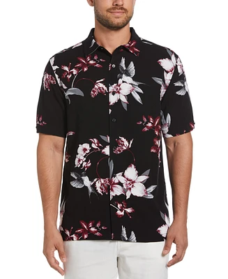 Cubavera Men's Relaxed-Fit Floral Print Short Sleeve Button-Down Shirt