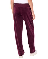 Vince Camuto Women's Velour Drawstring-Waist Straight-Leg Pants
