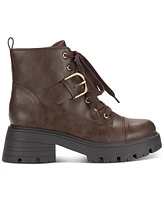 Sun + Stone Women's Rickyy Combat Booties, Created for Macy's