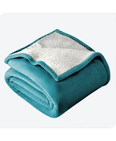 Bare Home Fleece Sherpa Blanket, Full/Queen