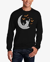 La Pop Art Men's Lunar Bats Word Crewneck Sweatshirt