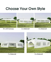 Givimo 10 x 30 Feet Outdoor Canopy Tent with 6 Removable Sidewalls and 2 Doorways
