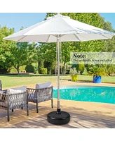 Givimo 27 lbs Fillable Round Umbrella Base Stand for Yard Garden Poolside