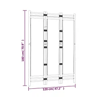 vidaXL Folding 3-Panel Room Divider 47.2" Bamboo and Canvas