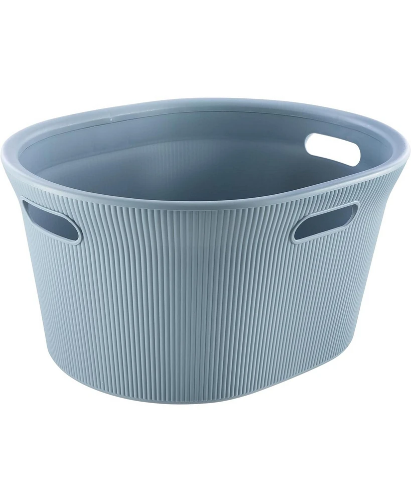 Superio Ribbed Design Laundry Basket, 35 L Eco-Friendly Laundry Basket