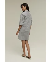 Isaac Mizrahi Women's Short Sleeve Shirtdress