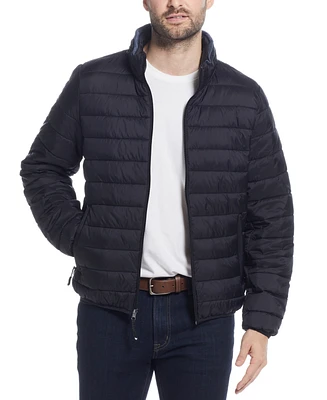 Weatherproof Men's Packable Neck Pillow Zip-Front Quilted Jacket