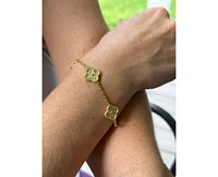 Rivka Friedman Polished Clover Station Bracelet