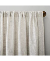 Wallis 52" x 96" Textured Linen Blend Sheer Curtain Panel