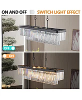 Crystal Chandelier, Modern Industrial, Adjustable