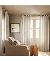 Cotton Blend Button Tab Top Curtain