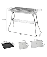 Streamdale Furniture Portable Folding Charcoal Grill for Outdoor Cooking