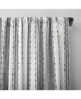 Textured Stripe 52" x 96" Cotton Curtain Panel