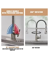 Casainc 1.8 Gpm Britt Commercial Style Pull Down Single Handle Kitchen Faucet