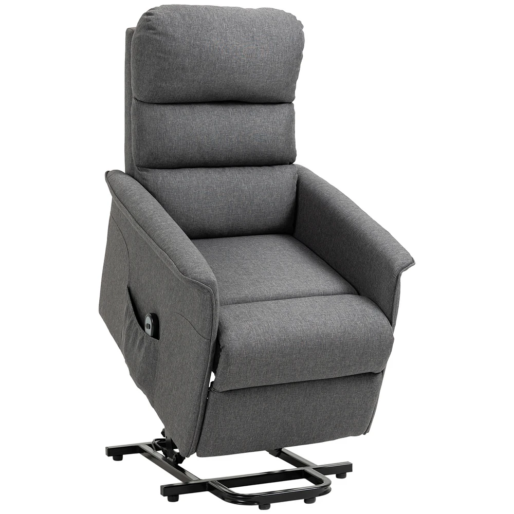 Simplie Fun Electric Lift Recliner for Seniors with Remote & Pockets, Gray