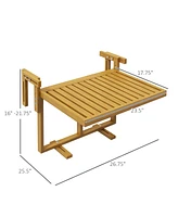 Balcony Railing Table: Foldable, Height-Adjustable, Space-Saving