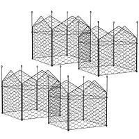 Streamdale Furniture Black Garden Cloches: Metal Crop Cages for Plant Protection