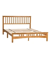 Queen Platform Bed Frame: Headboard, No Box Spring Required