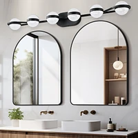 Simplie Fun Vanity Lights With 6 Led Bulbs For Bathroom Lighting(Black)