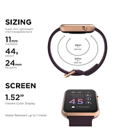 iTouch Air 4 Unisex Plum Silicone Smart Strap Smartwatch 41mm