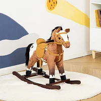 Streamdale Furniture Kids Metal Rocking Horse Toy with Realistic Sounds