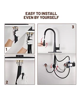 Casainc 1.8 Gpm Single Handle Pull Down Sprayer Kitchen Faucet with Touchless Sensor