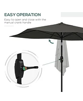 Streamdale Furniture 6.5' x 10' Rectangular Patio Umbrella