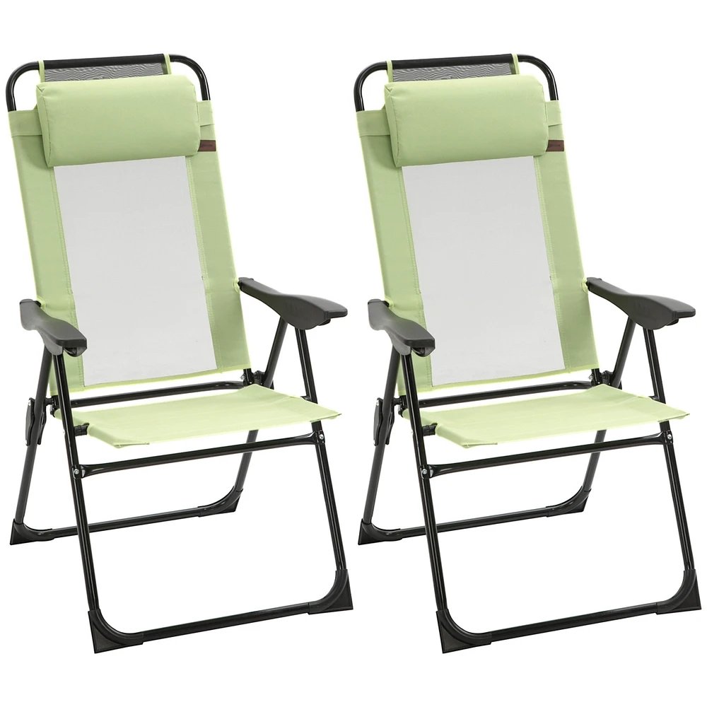 Streamdale Furniture Folding Patio Chairs with Adjustable Sling and Headrest