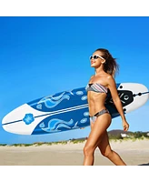 Sugift 6 Feet Surfboard with 3 Detachable Fins-White