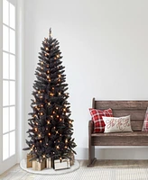 Puleo Pre-Lit Pine Artificial Tree 6 ft