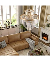 Streamdale Furniture Modern Crystal Chandelier for Home Decor (Dia 23.6")