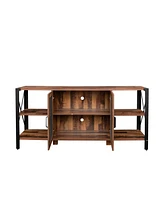 Industrial Farmhouse Tv Stand for Living Room & Bedroom