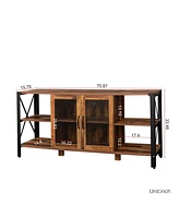 Industrial Farmhouse Tv Stand for Living Room & Bedroom