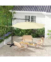 Streamdale Furniture Premium Cantilever Patio Umbrella with Air Vent