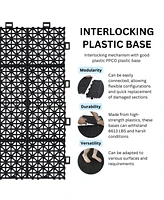 Simplie Fun Black Interlocking Deck Tiles: Waterproof, Strong, All-Weather
