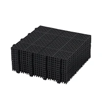 Simplie Fun Black Interlocking Deck Tiles: Waterproof, Strong, All-Weather