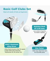 Givimo Junior Complete Golf Club Set for Kids with Rain Hood Right Hand Children Golf Age 8-10 Years Old