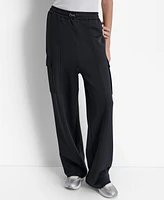 Dkny Women's Bungee-Waist Wide-Leg Pants