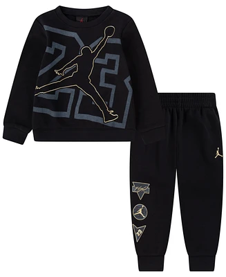 Jordan Little Boys "See Me Shine" Crew and Pants 2-Piece Set