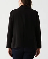 Rafaella Plus Size Double Breasted Tie Wrap Blazer